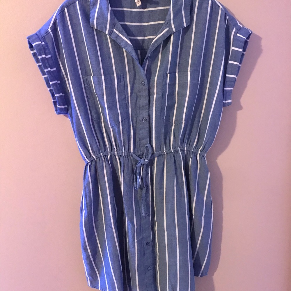 Blue w/ white strip dress